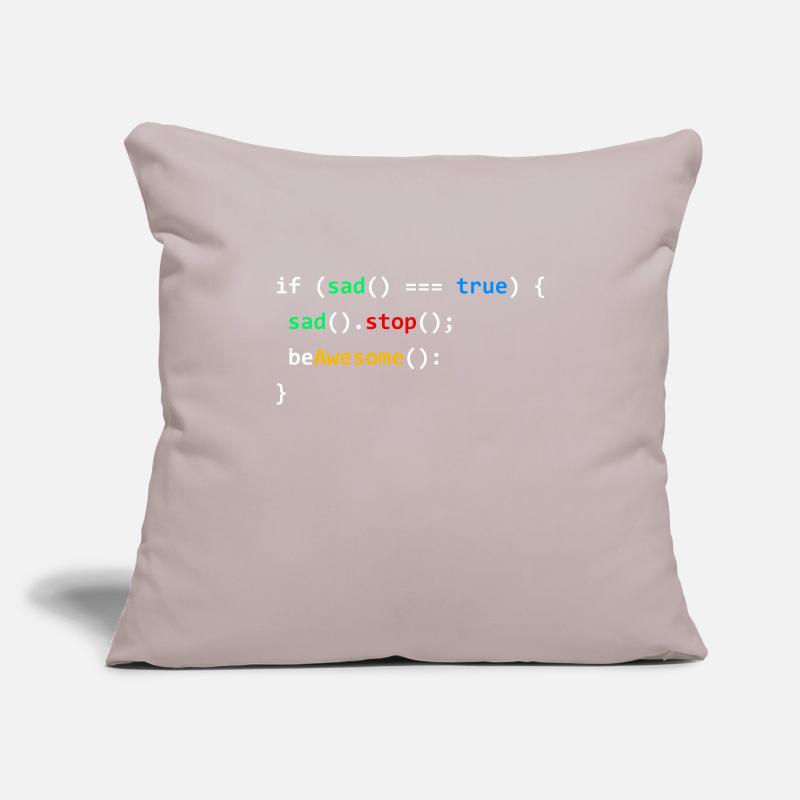 If Sad Be Awesome Programming Coding Nerd Gift Sofa pillowcase 17,3'' x 17,3'' (45 x 45 cm)