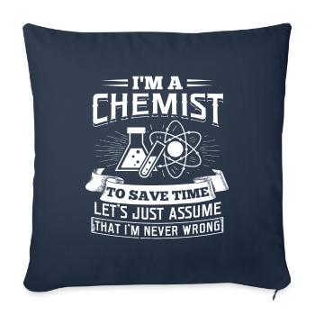 I'm a Chemist Scientist Lab Professor Gift - Sofa pillowcase 17,3'' x 17,3'' (45 x 45 cm) - navy - Front