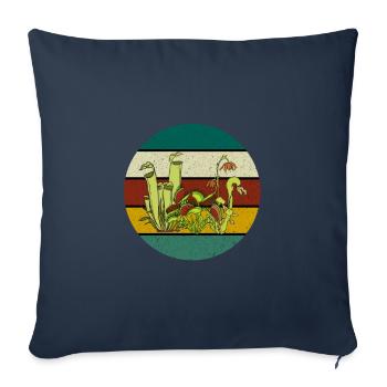 Plante carnivore Carnivores Vénus - Housse de coussin décorative 45 x 45 cm - bleu marine - Devant