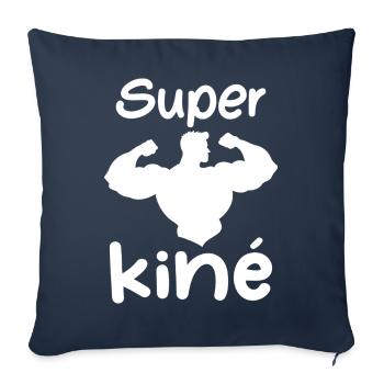 Super kiné - Housse de coussin décorative 45 x 45 cm - bleu marine - Devant