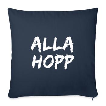 Witzig: Alla Hopp Pfälzisch Pälzisch Pfalz - Sofakissenbezug 45 x 45 cm - Navy - Vorne