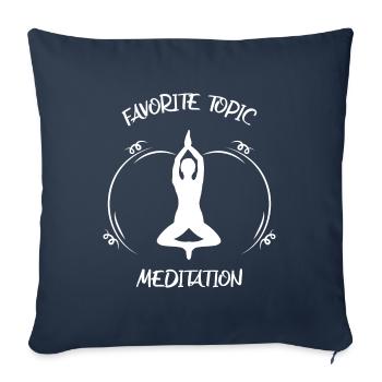 Meditaion - Sofa pillowcase 17,3'' x 17,3'' (45 x 45 cm) - navy - Front