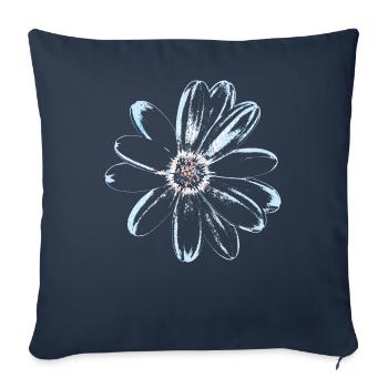 Blossom Vintage - Floral Flower - Sofa pillowcase 17,3'' x 17,3'' (45 x 45 cm) - navy - Front