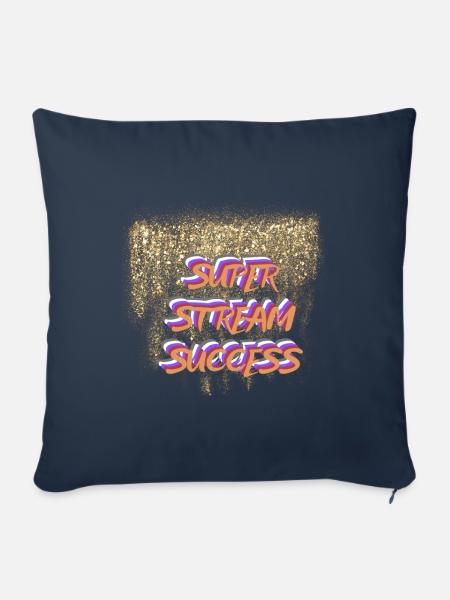 SUPER STREAM SUCCESS - Sofakissenbezug 45 x 45 cm - Navy