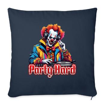 Party Hard - Sofa pillowcase 17,3'' x 17,3'' (45 x 45 cm) - navy - Front