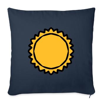 Thick big sun - Sofa pillowcase 17,3'' x 17,3'' (45 x 45 cm) - navy - Front