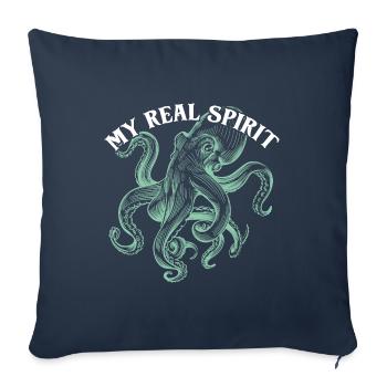 Céphalopodes céphalopodes poulpe mon inspiration - Housse de coussin décorative 45 x 45 cm - bleu marine - Devant