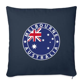 Melbourne - Housse de coussin décorative 45 x 45 cm - bleu marine - Devant