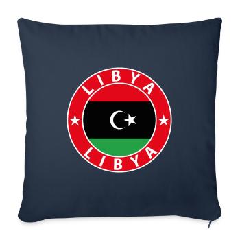 Libye - Housse de coussin décorative 45 x 45 cm - bleu marine - Devant