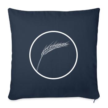 blé - Housse de coussin décorative 45 x 45 cm - bleu marine - Devant