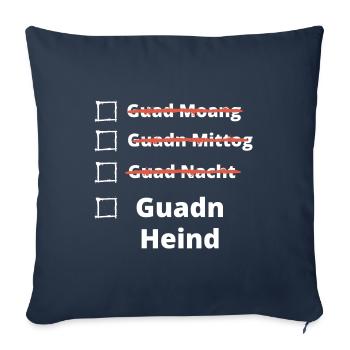 guadn heid- bayrische Begrüßung - Sofakissenbezug 45 x 45 cm - Navy - Vorne