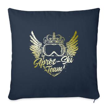 Apres Ski Team Ski Brille - Sofakissenbezug 45 x 45 cm - Navy - Vorne