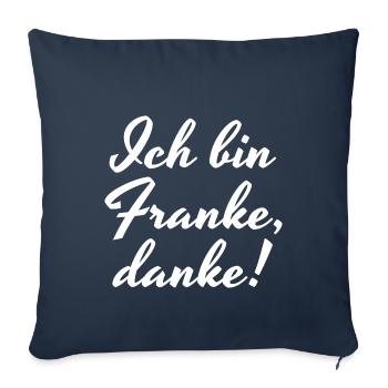 Je suis Franke, merci! - Housse de coussin décorative 45 x 45 cm - bleu marine - Devant