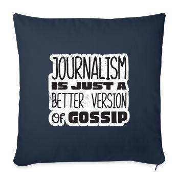 Le journalisme de journaliste est une meilleure version drôle - Housse de coussin décorative 45 x 45 cm - bleu marine - Devant