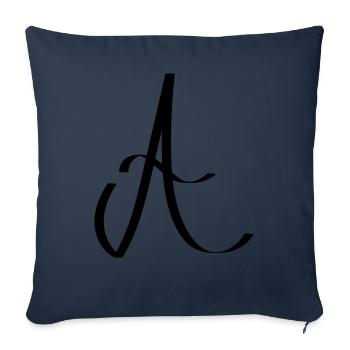 A - Housse de coussin décorative 45 x 45 cm - bleu marine - Devant