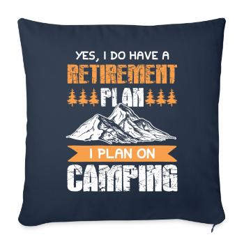 Camping camper - Sofa pillowcase 17,3'' x 17,3'' (45 x 45 cm) - navy - Front