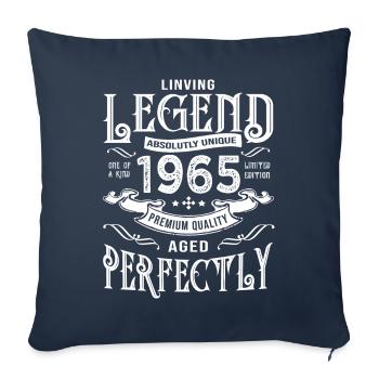1965 Vintage Birthday Born In 1965 - Sofa pillowcase 17,3'' x 17,3'' (45 x 45 cm) - navy - Front