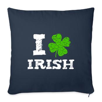 I love Irish St. Patrick's Day Kleeblatt Geschenk - Sofakissenbezug 45 x 45 cm - Navy - Vorne