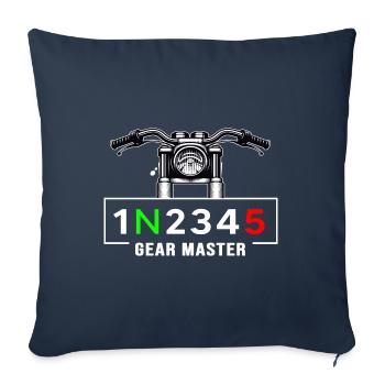 Motorcycle motor-biker Motorcyclist Motorcycle Tour - Sofa pillowcase 17,3'' x 17,3'' (45 x 45 cm) - navy - Front
