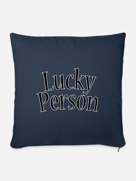 Lucky person - Sofakissenbezug 45 x 45 cm - Navy