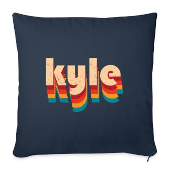 Retro Kyle Name - Sofa pillowcase 17,3'' x 17,3'' (45 x 45 cm) - navy - Front