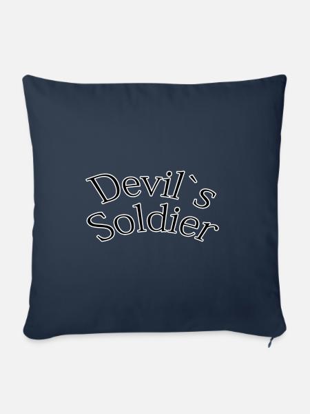Devil`s soldier - Sofakissenbezug 45 x 45 cm - Navy
