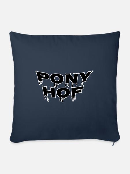 Ponyhof - Sofakissenbezug 45 x 45 cm - Navy
