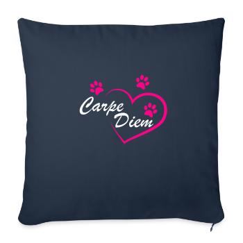 Carpe diem - Sofa pillowcase 17,3'' x 17,3'' (45 x 45 cm) - navy - Front