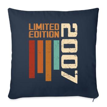 Vintage 2007 Birthday Gift 2007 Retro 2007 - Sofa pillowcase 17,3'' x 17,3'' (45 x 45 cm) - navy - Front