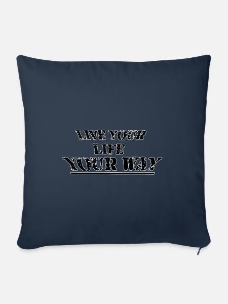 Live your life - Sofakissenbezug 45 x 45 cm - Navy