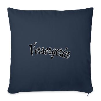 Fournisseur - Housse de coussin décorative 45 x 45 cm - bleu marine - Devant