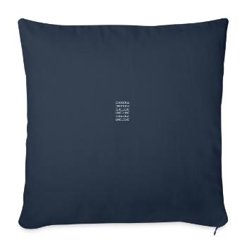 Binary code white web developer humor funny - Sofa pillowcase 17,3'' x 17,3'' (45 x 45 cm) - navy - Front
