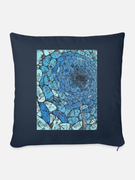 tunnel _heads - Sofakissenbezug 45 x 45 cm - Navy