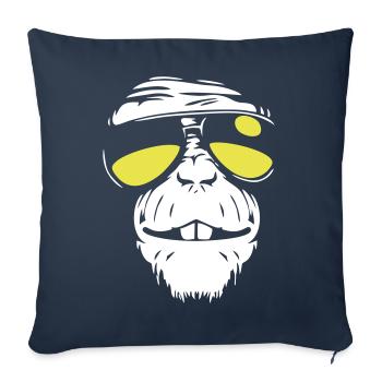 Cool Monkey - Coole Affe - Sofakissenbezug 45 x 45 cm - Navy - Vorne