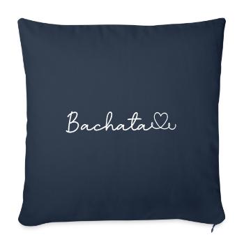 Bachata Hear Cadeau de fête pour amateur musique - Housse de coussin décorative 45 x 45 cm - bleu marine - Devant