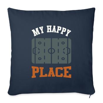 ice hockey feld - Sofakissenbezug 45 x 45 cm - Navy - Vorne