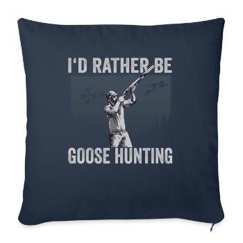 I'd Rather Be Goose Hunting - Sofa pillowcase 17,3'' x 17,3'' (45 x 45 cm) - navy - Front
