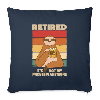 La retraite n’est plus mon problème Pension Pensionné - Housse de coussin décorative 45 x 45 cm - bleu marine - Devant