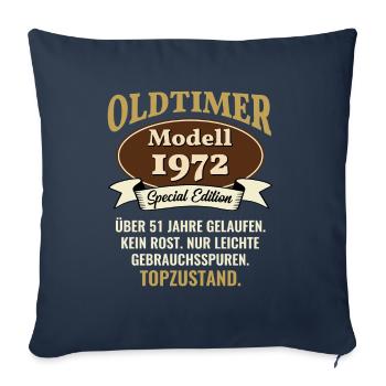 51 years oldtimer model 1972 51st birthday - Sofa pillowcase 17,3'' x 17,3'' (45 x 45 cm) - navy - Front