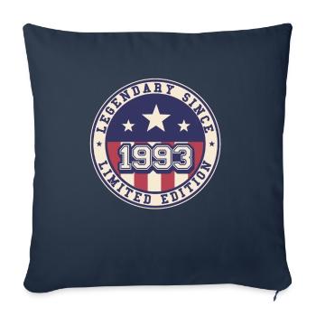 Légendaire depuis 1993 30e anniversaire - Housse de coussin décorative 45 x 45 cm - bleu marine - Devant