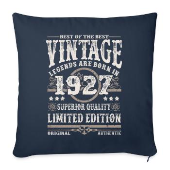 Legenden werden 1927 geboren - Sofakissenbezug 45 x 45 cm - Navy - Vorne