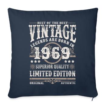 Legenden werden 1969 geboren - Sofakissenbezug 45 x 45 cm - Navy - Vorne