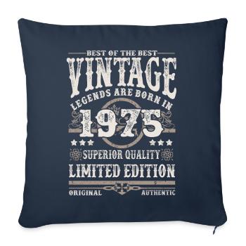 Legenden werden 1975 geboren - Sofakissenbezug 45 x 45 cm - Navy - Vorne