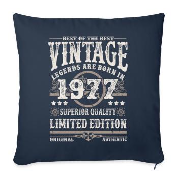 Legenden werden 1977 geboren - Sofakissenbezug 45 x 45 cm - Navy - Vorne
