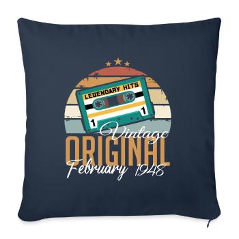 Legendary since February 1948 vintage 1948 - Sofa pillowcase 17,3'' x 17,3'' (45 x 45 cm) - navy - Front