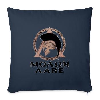 Molon Labe - Housse de coussin décorative 45 x 45 cm - bleu marine - Devant