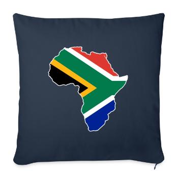 Afrique du Sud - Housse de coussin décorative 45 x 45 cm - bleu marine - Devant