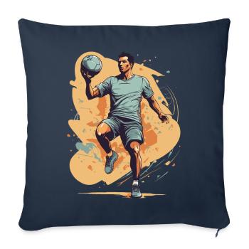 Joueur de handball Streetwear Style iconique - Housse de coussin décorative 45 x 45 cm - bleu marine - Devant