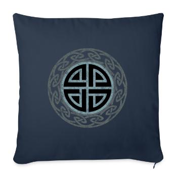 Schildknoten Keltisches Symbol Odin Thor Wikinger - Sofakissenbezug 45 x 45 cm - Navy - Vorne