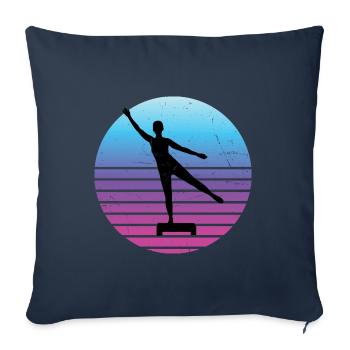 Women's Fitness Aerobics Fitness Aerobics Conditionstr - Sofa pillowcase 17,3'' x 17,3'' (45 x 45 cm) - navy - Front